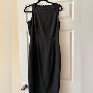 Antonio Melani Charcoal Pinstripe Sleeveless Dress